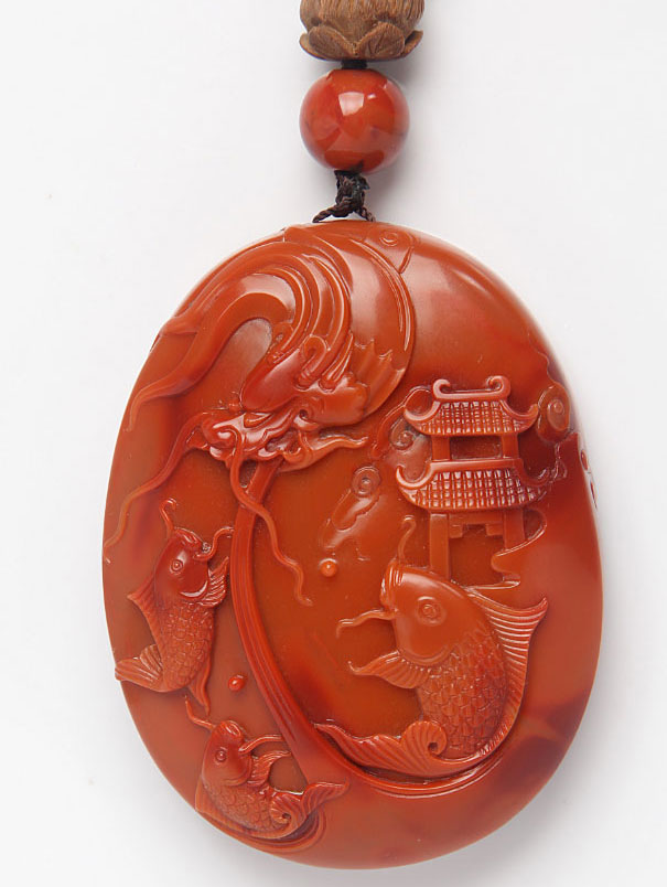 南红玛瑙玉石挂件雕刻作品