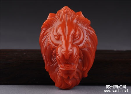 狮子南红雕刻工艺鉴赏